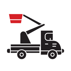 cherry picker truck icon